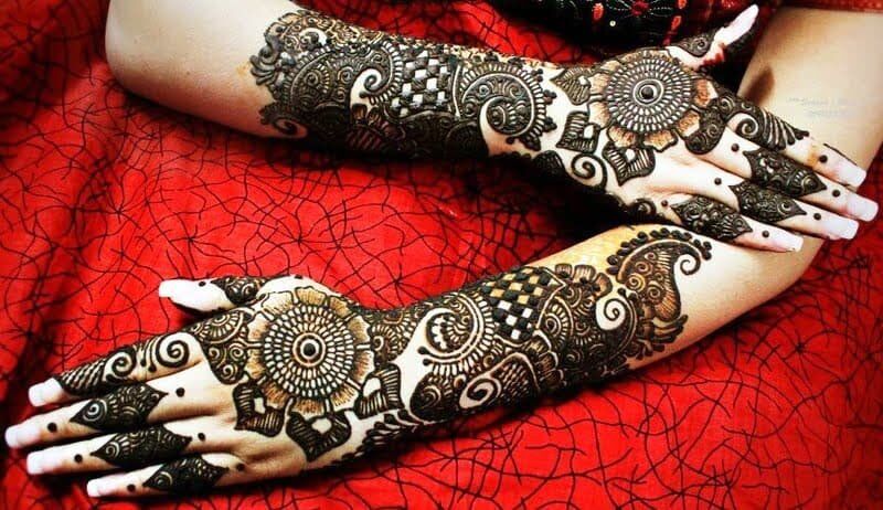 Indo western Mehndi designs