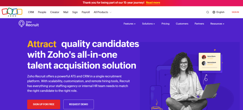 The Ultimate Guide to the Top 15 HR Management Software (HRMS) for 2025: Streamlining HR Processes and Enhancing Workforce Productivity 10 Zoho Recruit