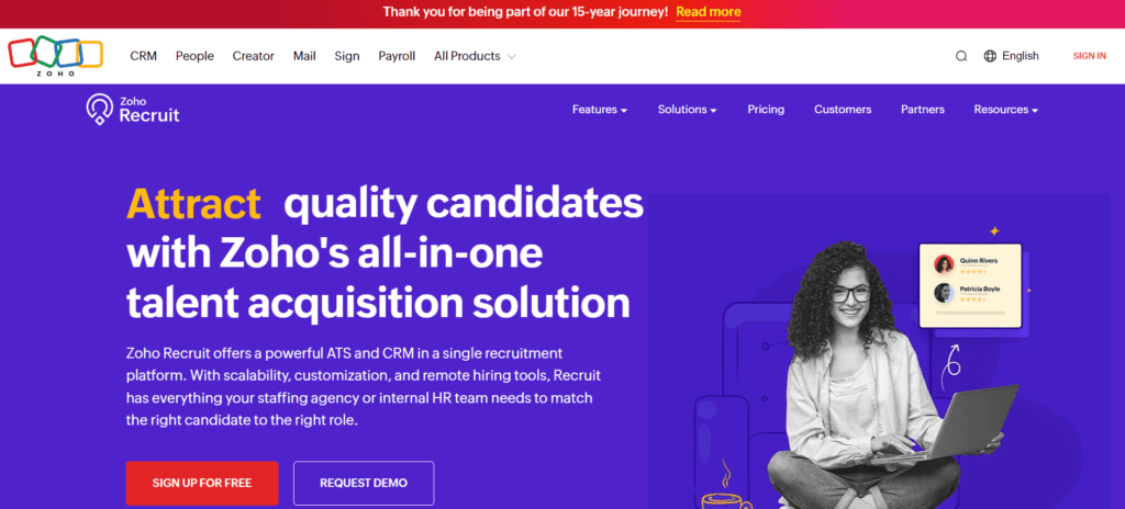 Top 10 HRMS for 2024: Elevating Organizational Efficiency and Employee Experience 10 Zoho Recruit